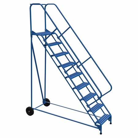 VESTIL 120 H Steel Roll A Fold Ladder, 50 deg., Grip, 9 Step, 9 Steps LAD-RAF-9-24-G-EZ